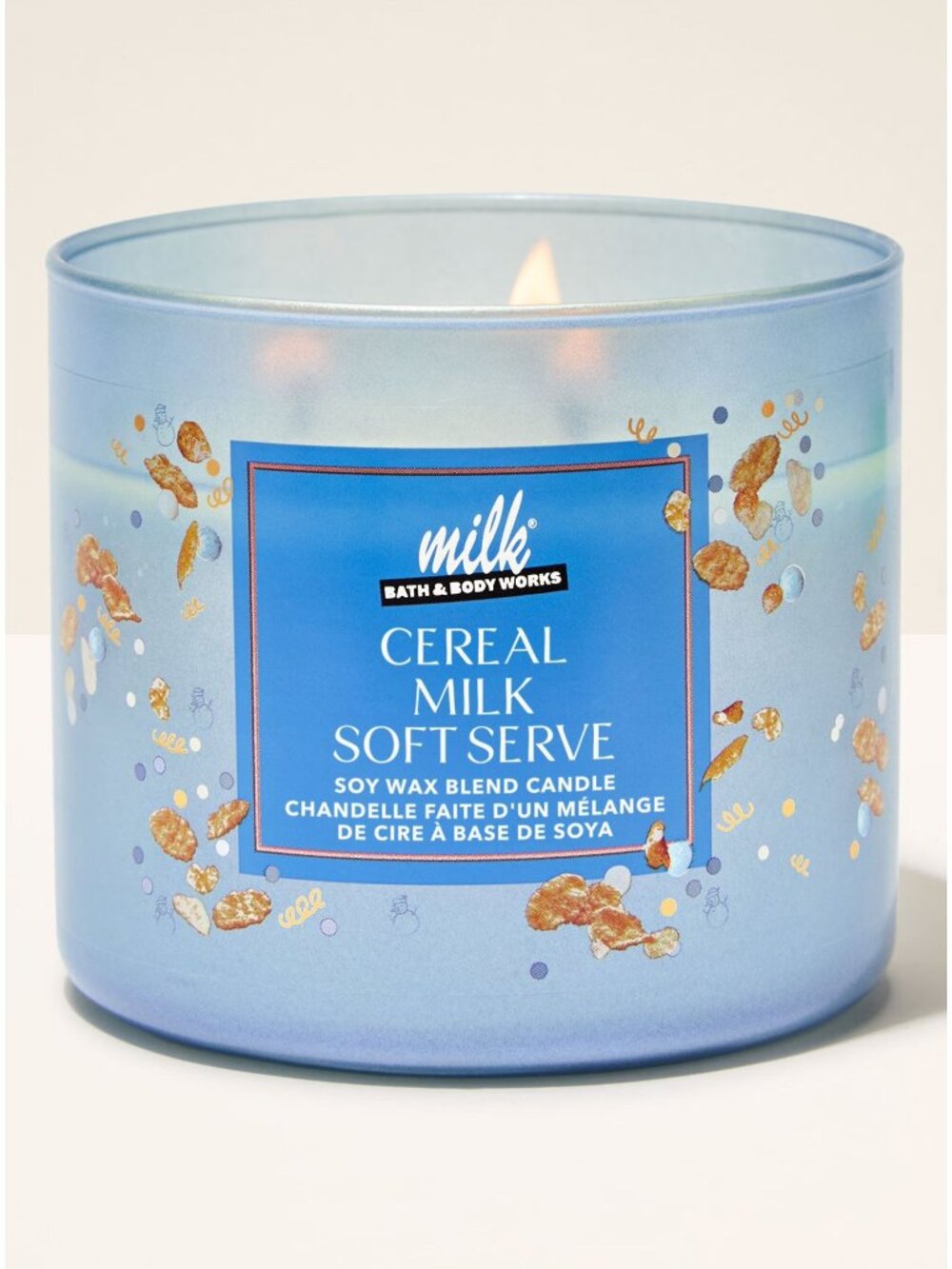 BATH & BODY WORKS Cereal Milk Soft Serve 3 Wick Candle NEW NWT